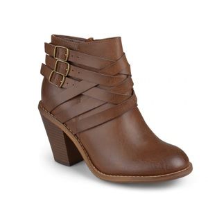 Journee Strap Wide Booties